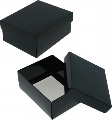 pudełko 16x12,5x7 czarne błysk