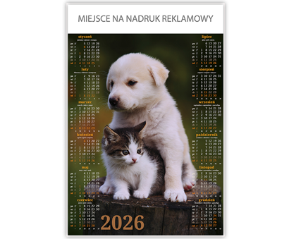 Kalendarz Plakatowy B-1 PIES I KOT