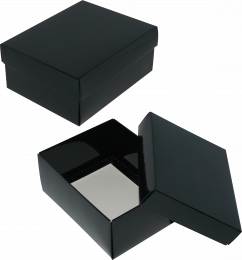 pudełko 16x12,5x7 czarne błysk